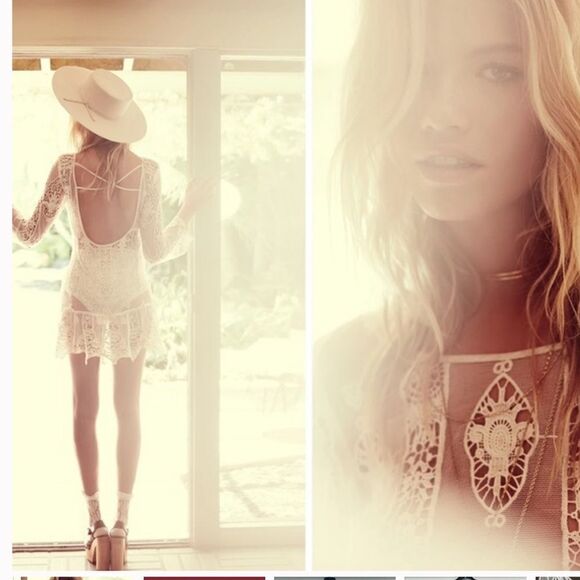 Jen's Pirate Booty Mandolin Backless Mini Dress in Lace size small - Picture 3 of 16